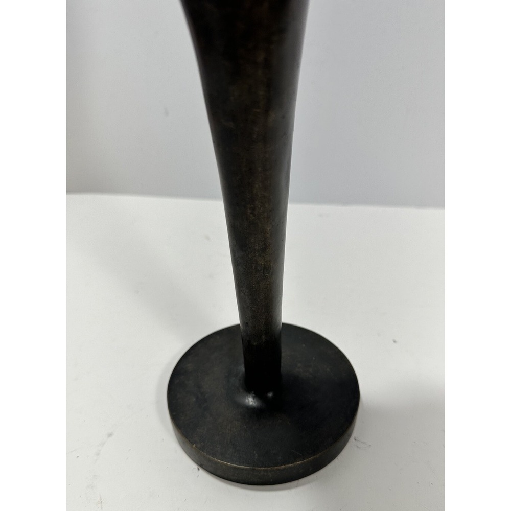 Couple Hugging 17" Abstract Metal Art Brass Sculpture - Picture 5 of 9